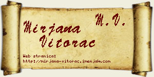 Mirjana Vitorac vizit kartica